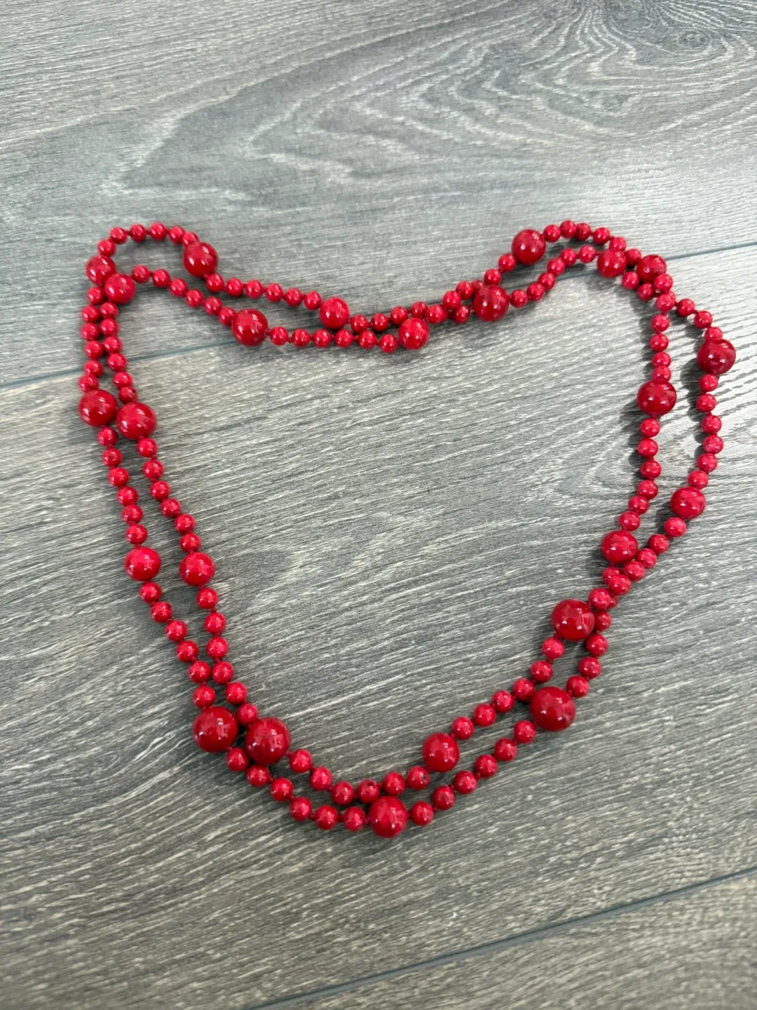 Red Beaded Necklace thumbnail