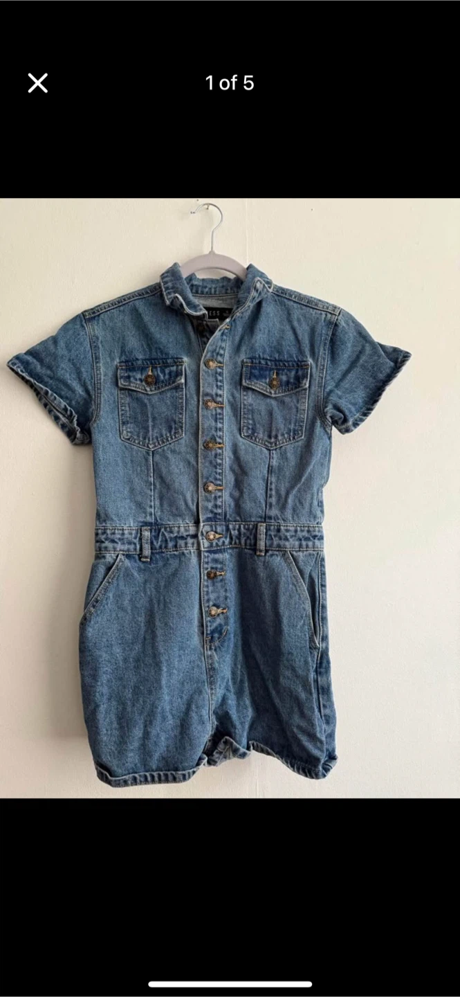 Princess Polly Denim Romper - Size S
