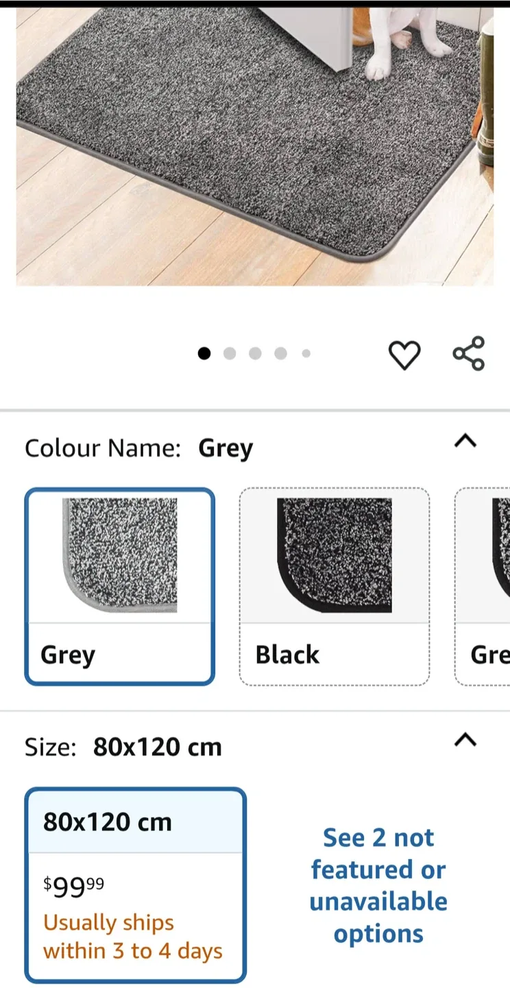 Multipurpose Doormat - Grey - 20"x32" image indicator(6)