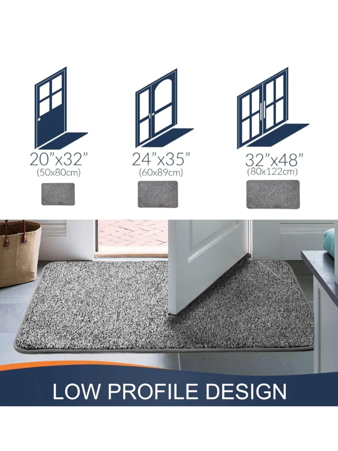 Multipurpose Doormat - Grey - 20"x32" image indicator(5)