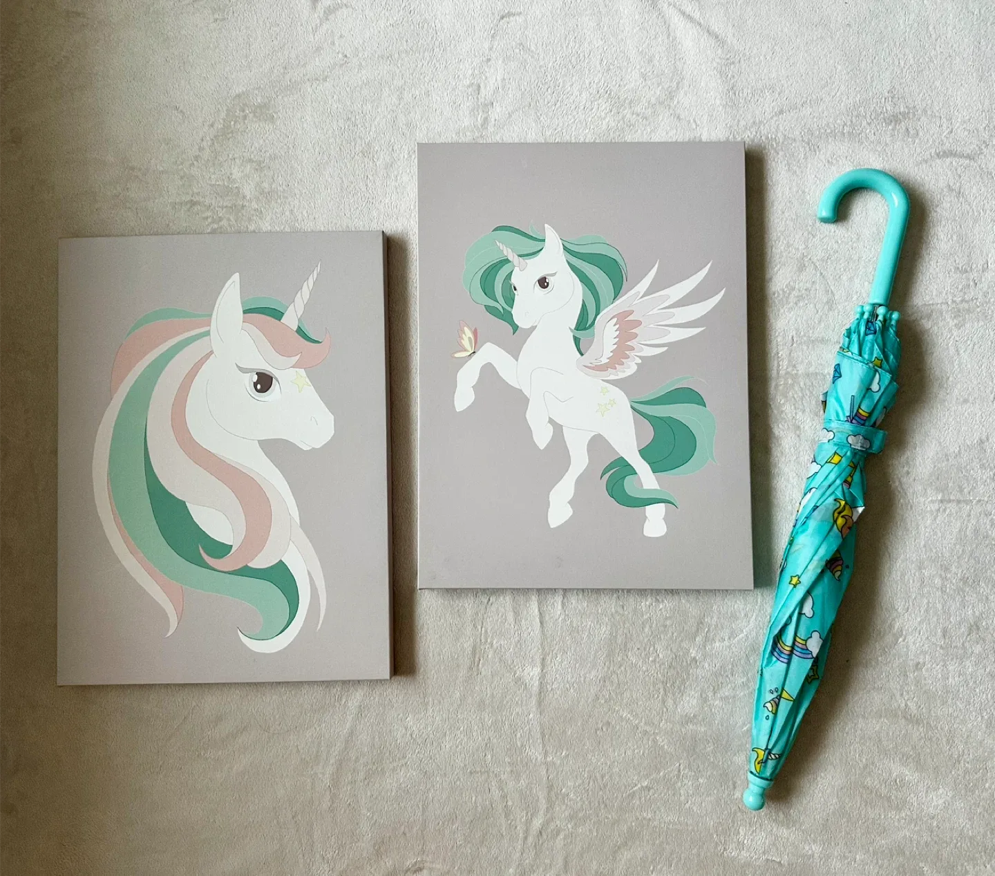 Unicorn Wall Art Prints & Kids Umbrella thumbnail
