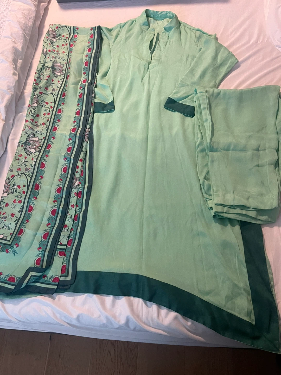 Mint Green Salwar Kameez Suit indian - photo 3