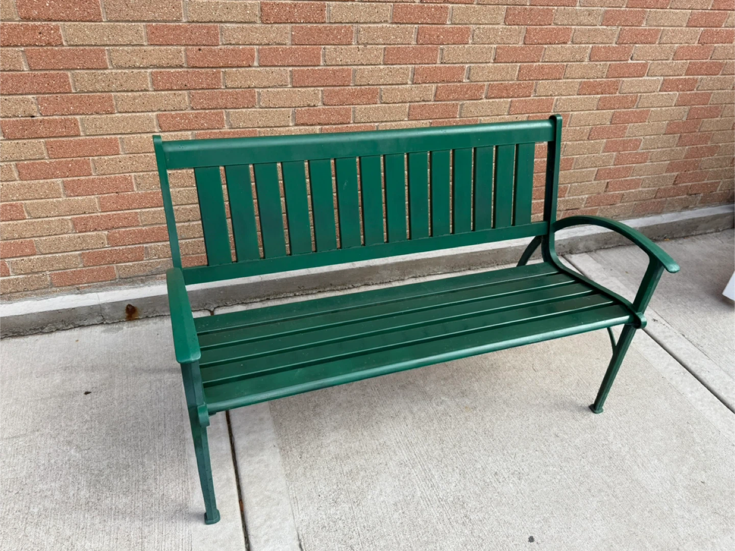 Green Metal Outdoor Garden Bench