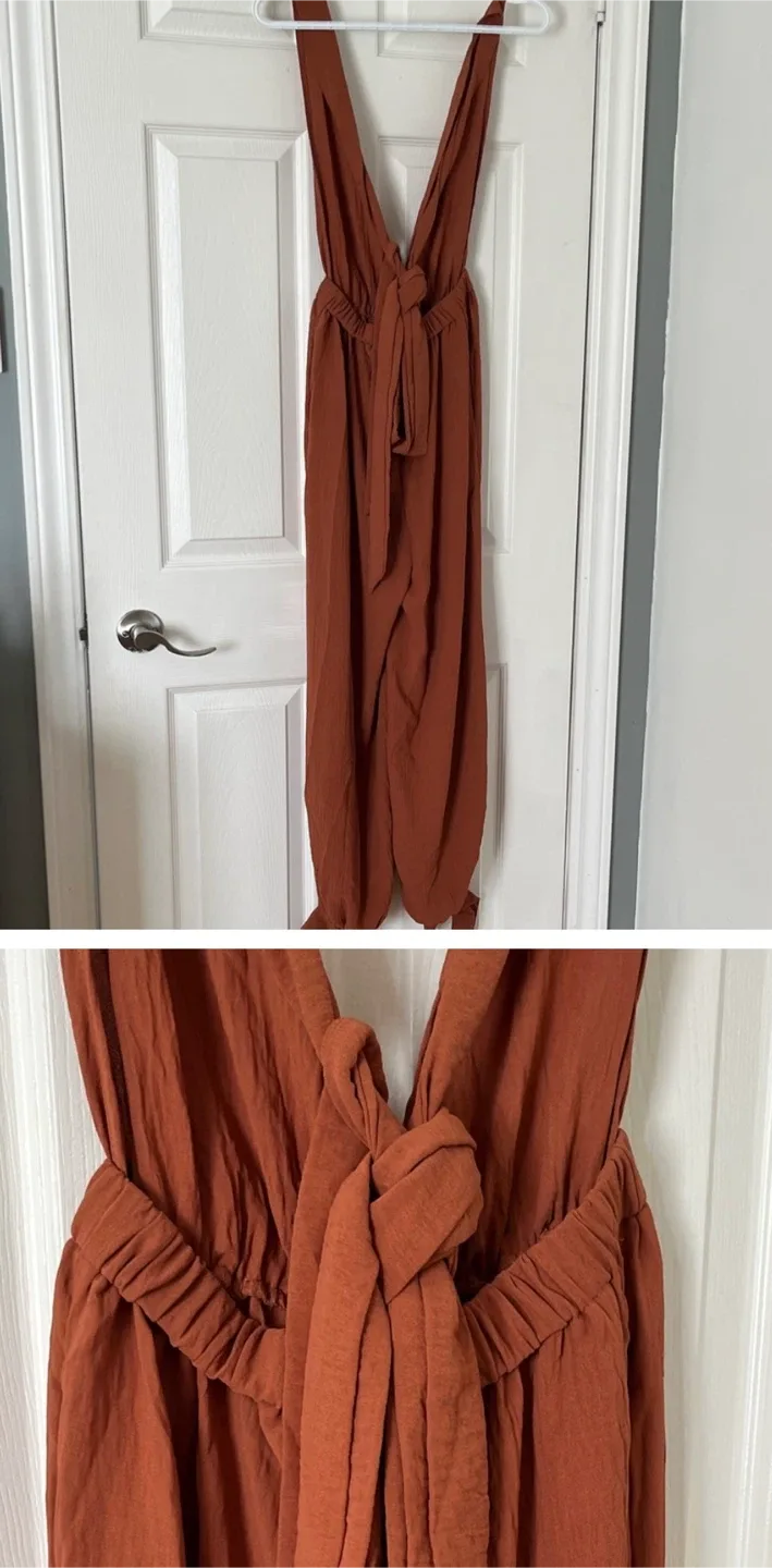 Shein XS Rust Jumpsuit image indicator(4)