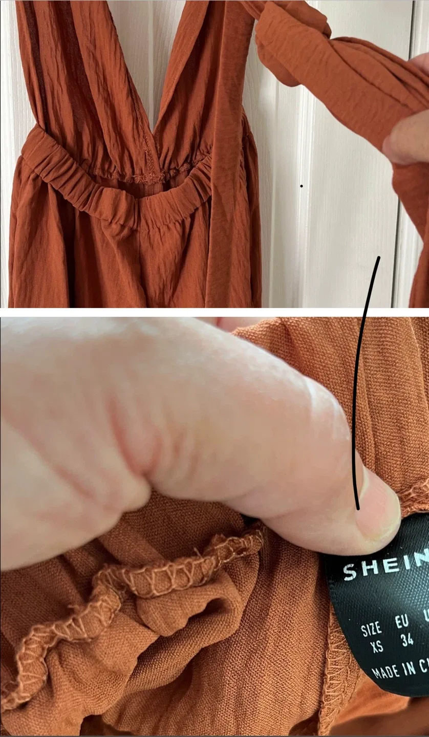 Shein XS Rust Jumpsuit image indicator(5)