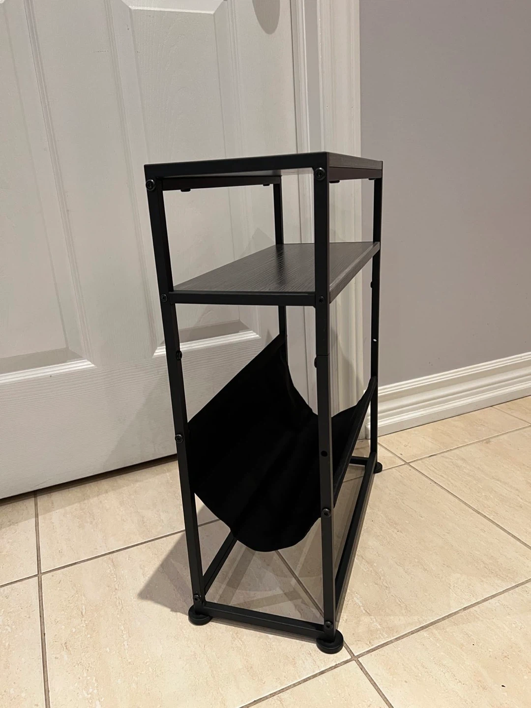 Black Metal Frame Magazine Rack - photo 3
