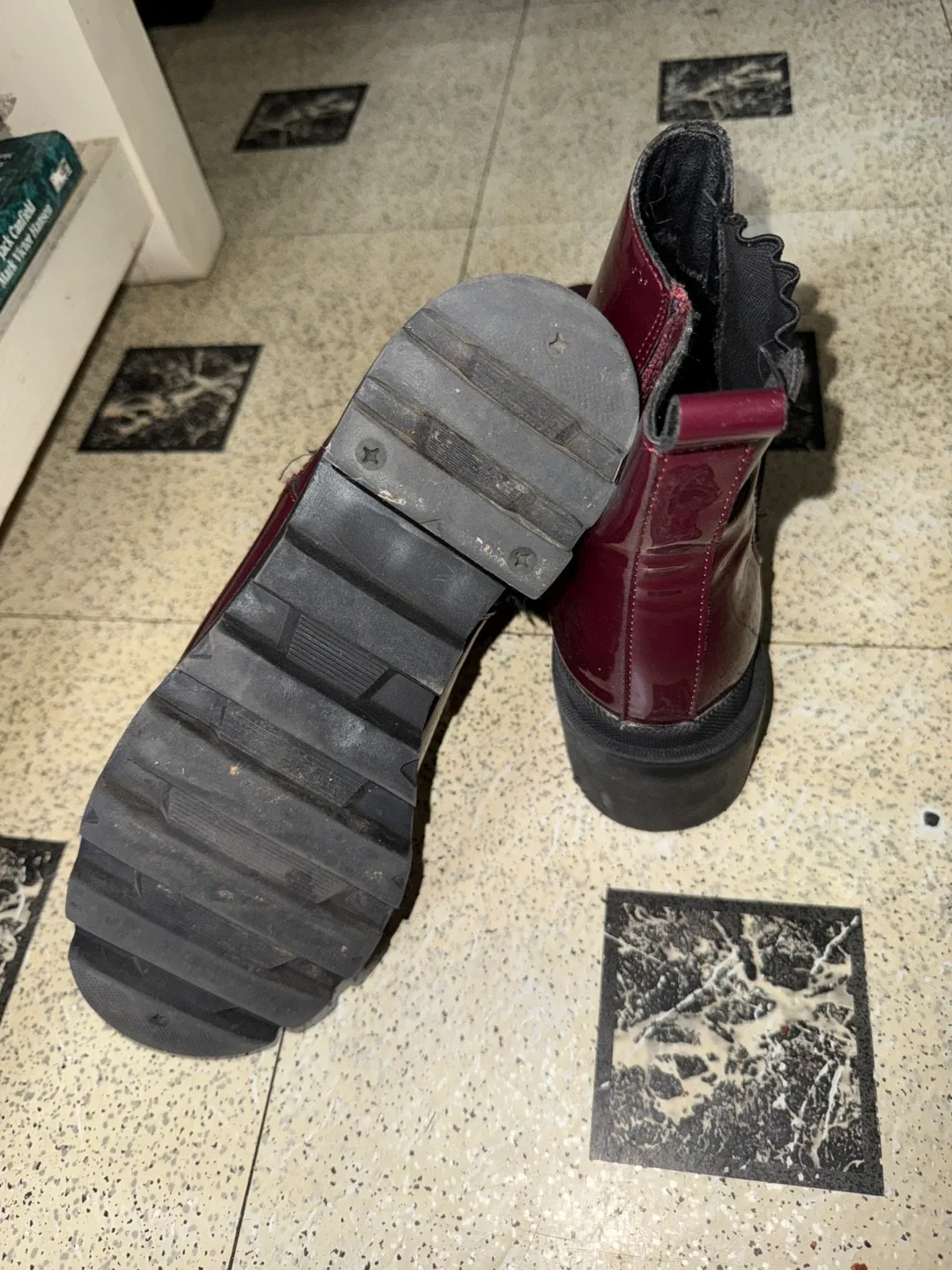 Burgundy Ankle Boots - Size 8.5 image indicator(2)