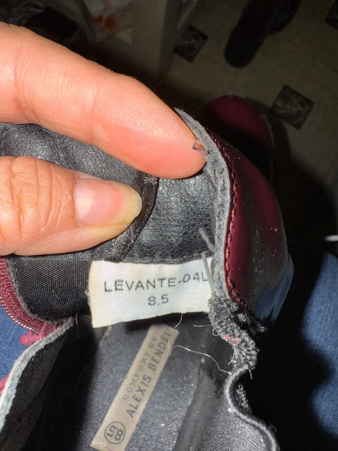 Burgundy Ankle Boots - Size 8.5 image indicator(5)