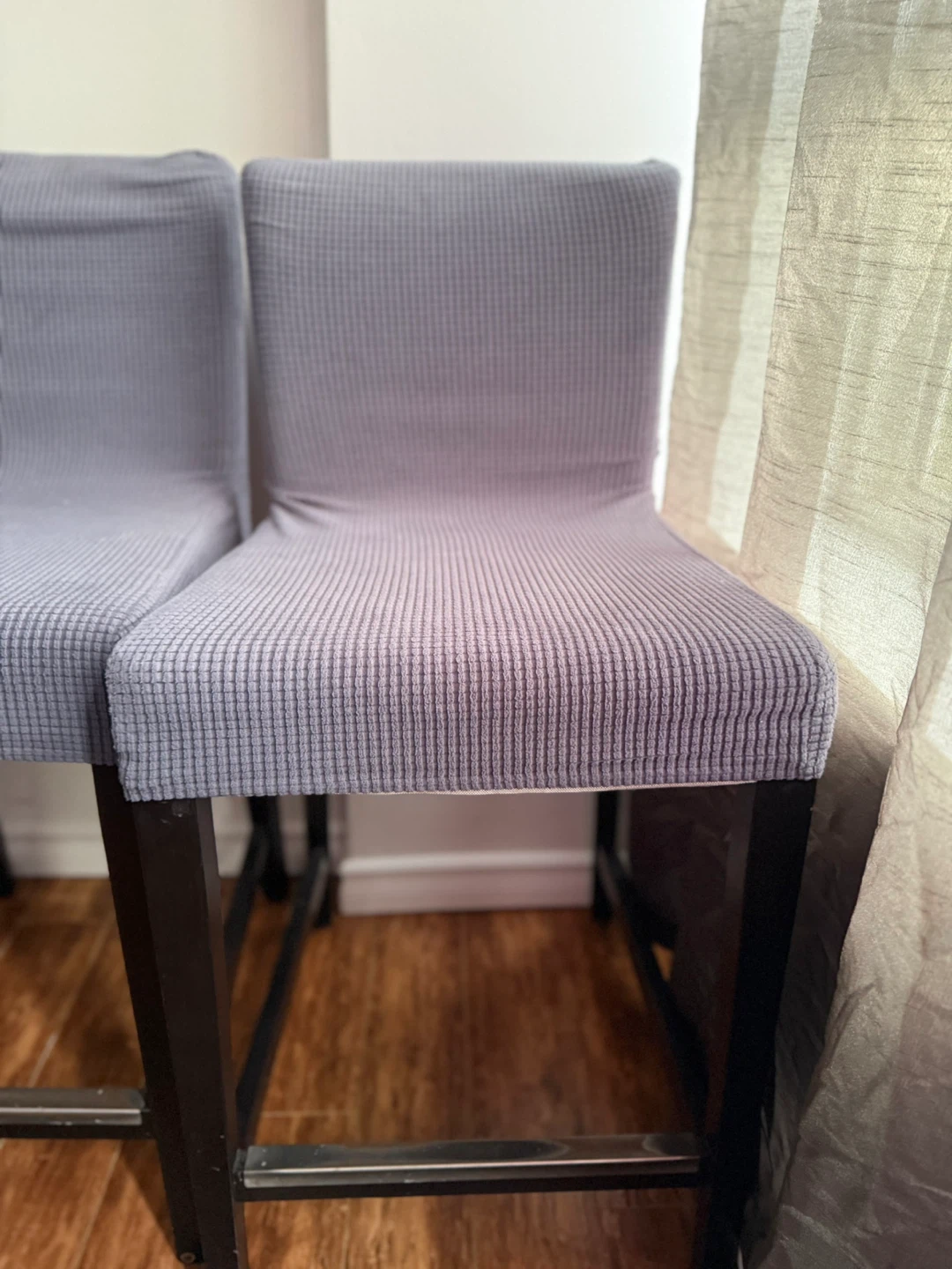 Bar Stools with Grey Covers - Set of 2 - photo 2
