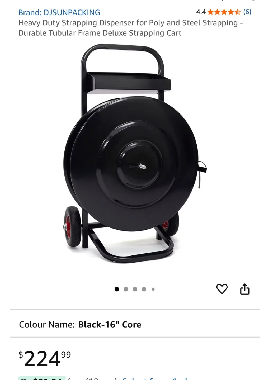 DJSPACKING Heavy Duty Strapping Dispenser - Black thumbnail