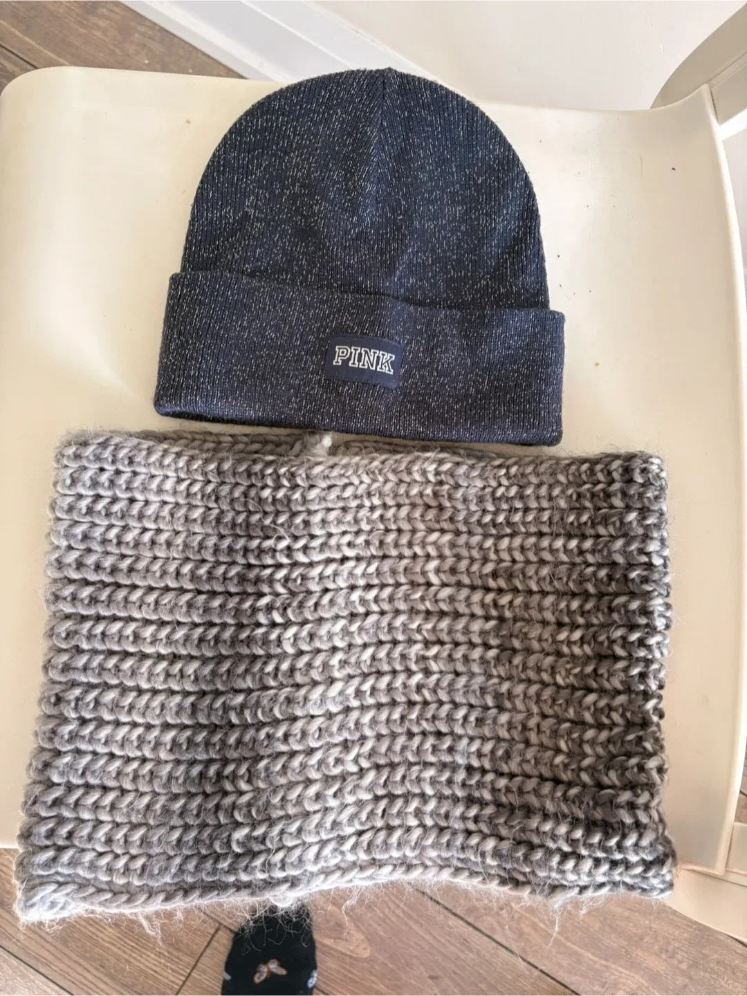 PINK Beanie and Infinity Scarf Set image indicator(4)