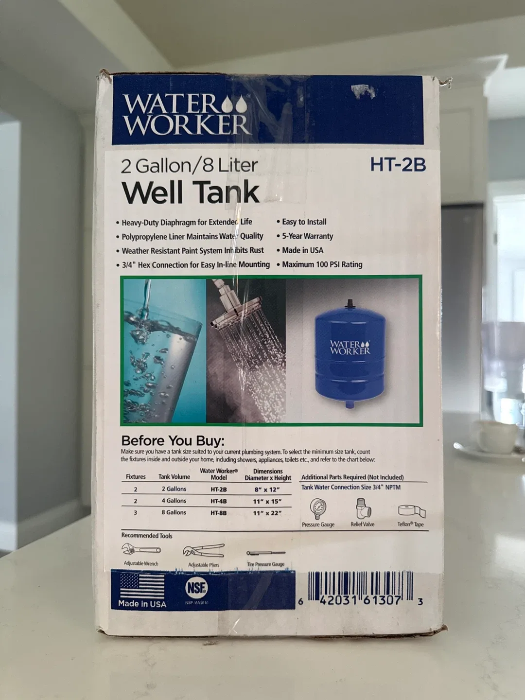 Water Worker 2 Gallon / 8 Liter Well Tank HT-2B image indicator(2)