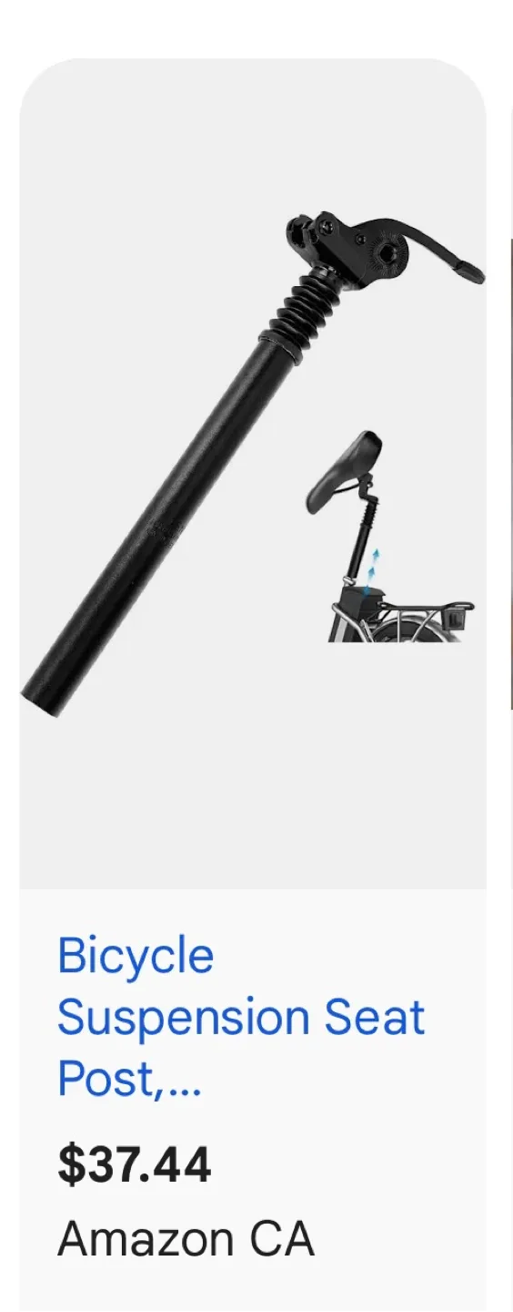 Sportek Ridgerunner -seat  & seat post Retail cost 120 dollars image indicator(4)