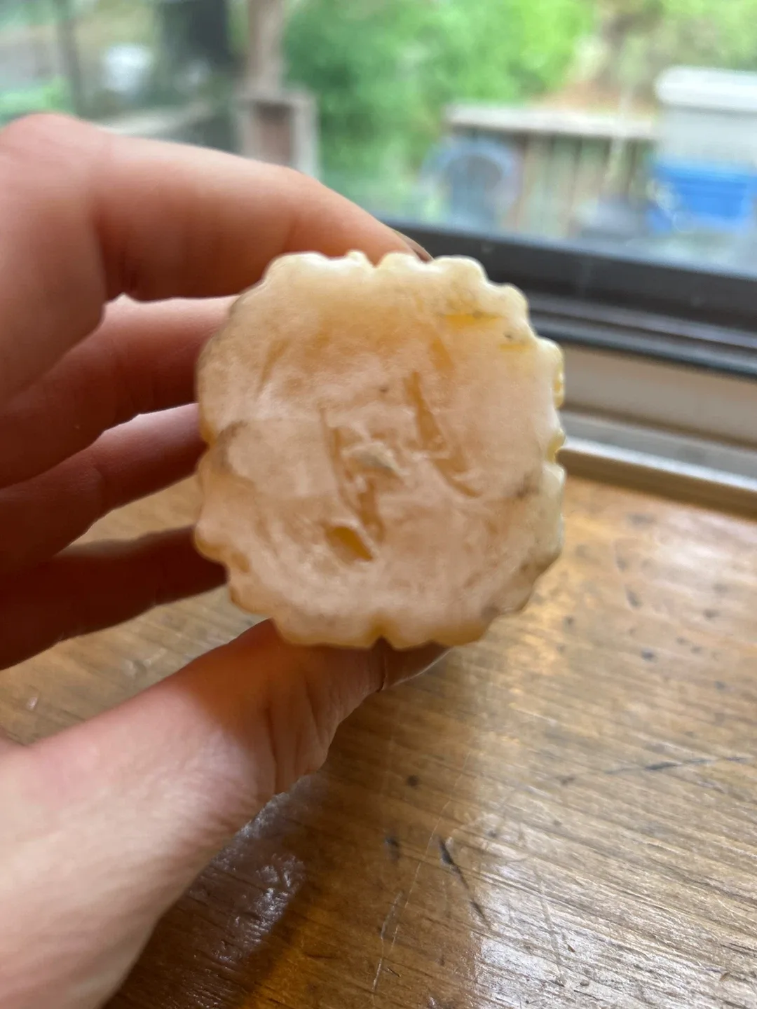 Carved Beeswax Candle – Vintage Floral Column Design image indicator(4)