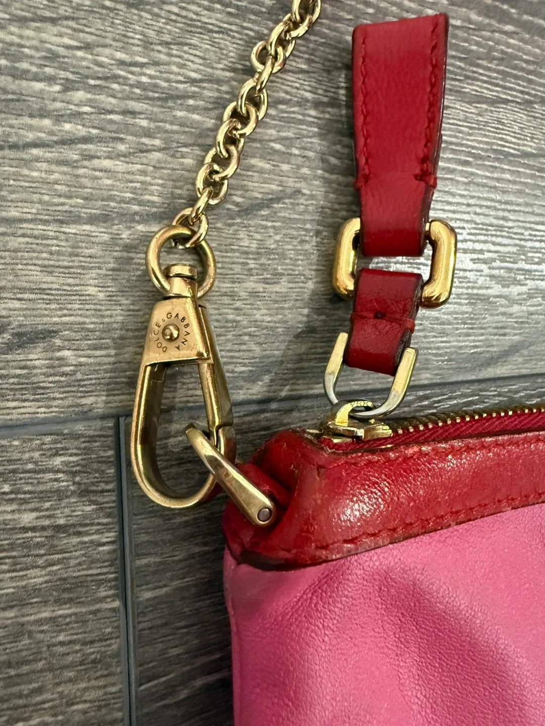 Dolce & Gabbana Pink Leather Mini Chain Bag image indicator(3)