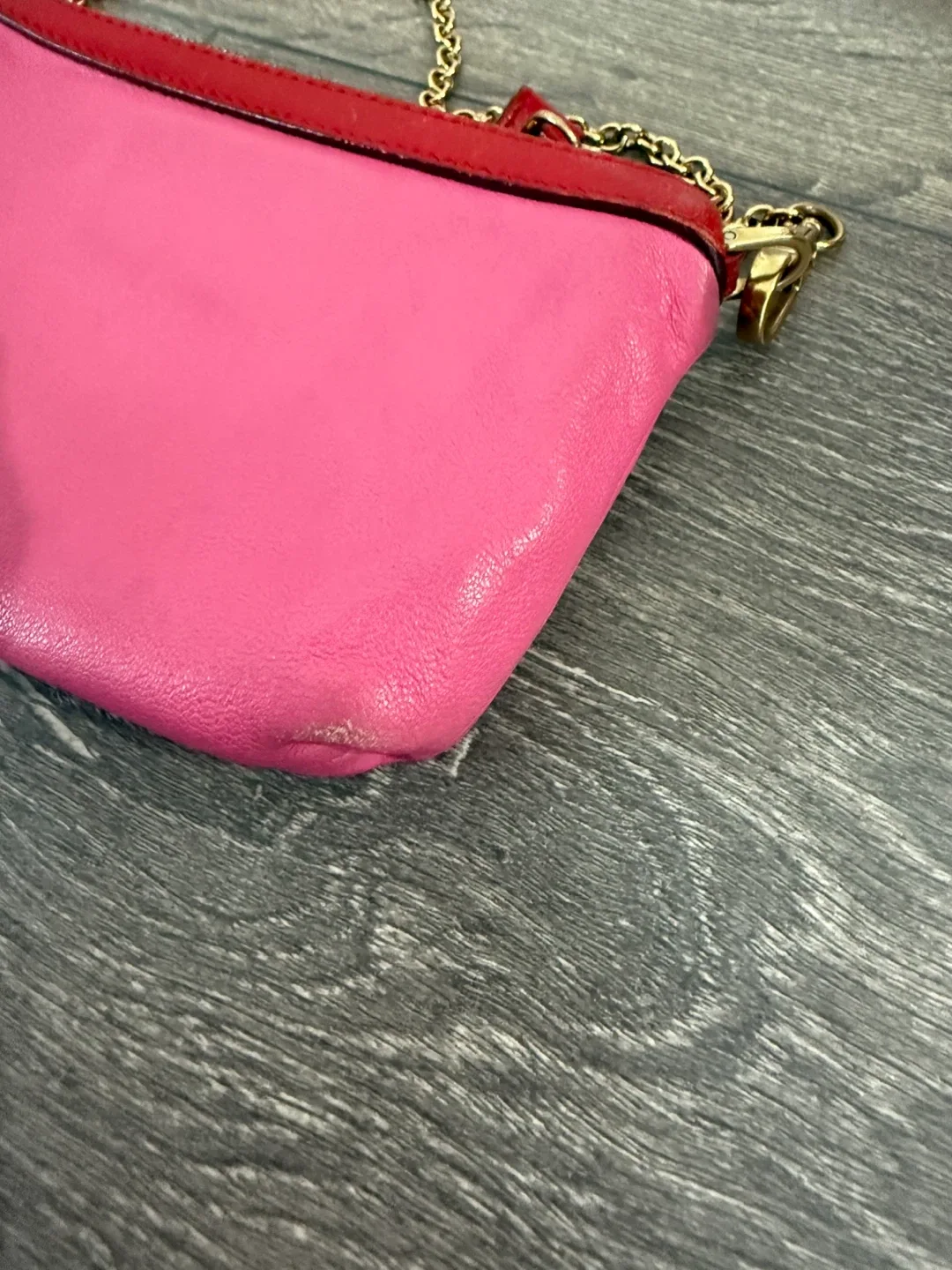 Dolce & Gabbana Pink Leather Mini Chain Bag image indicator(7)