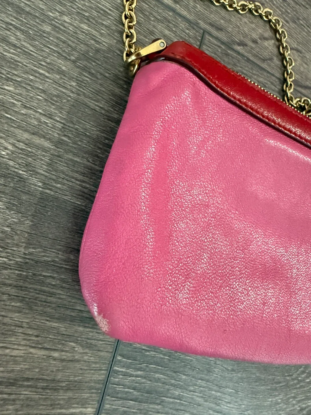 Dolce & Gabbana Pink Leather Mini Chain Bag image indicator(8)
