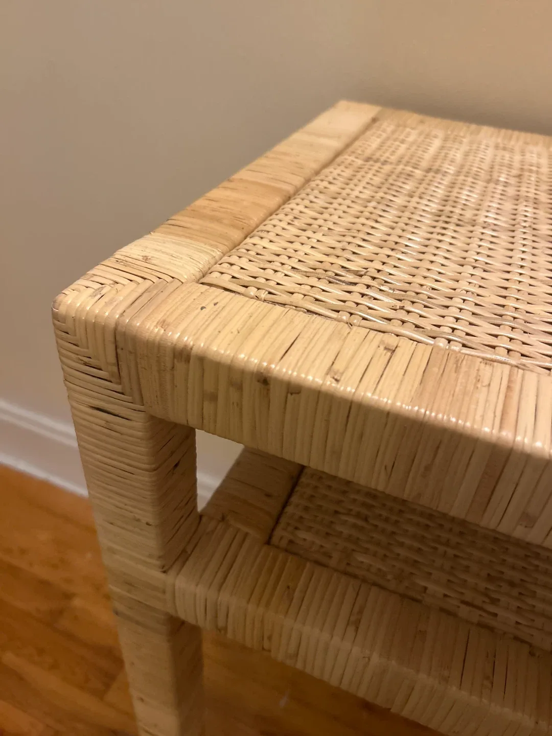 Rattan and Wood Console Table image indicator(2)