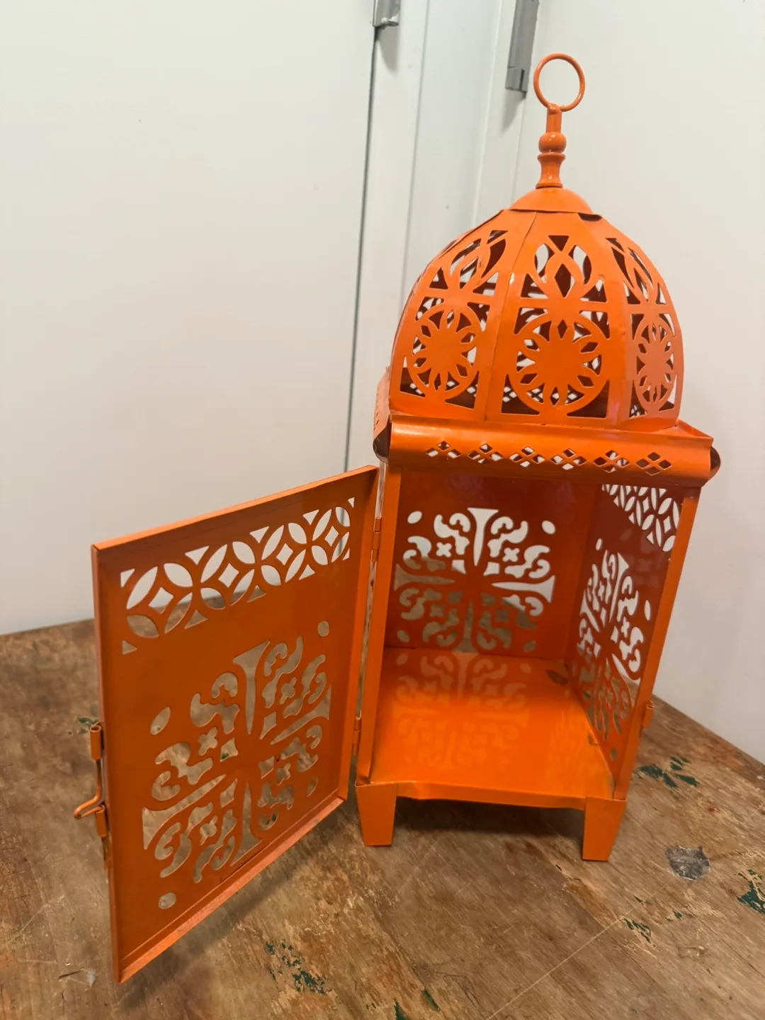 Orange Metal Moroccan Lantern image indicator(4)