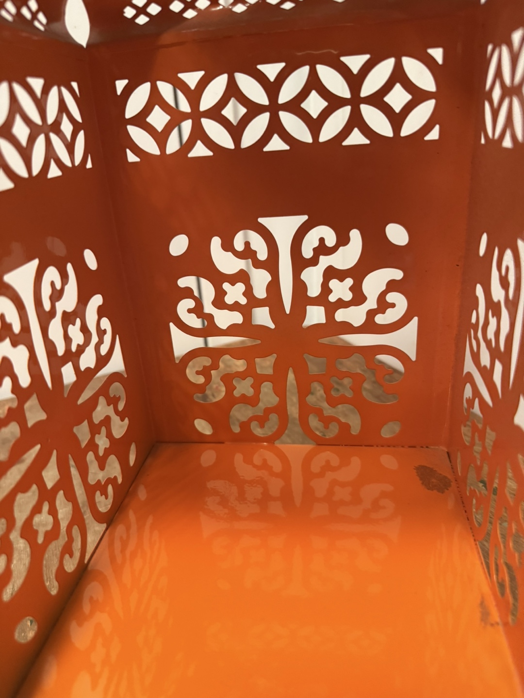 Orange Metal Moroccan Lantern - photo 5