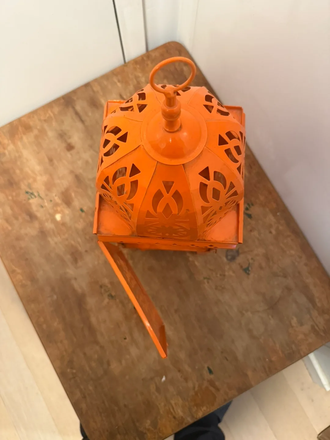 Orange Metal Moroccan Lantern image indicator(6)