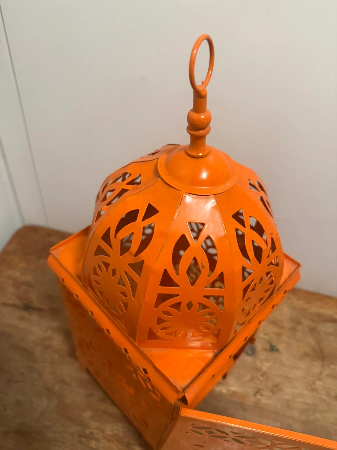 Orange Metal Moroccan Lantern image indicator(7)