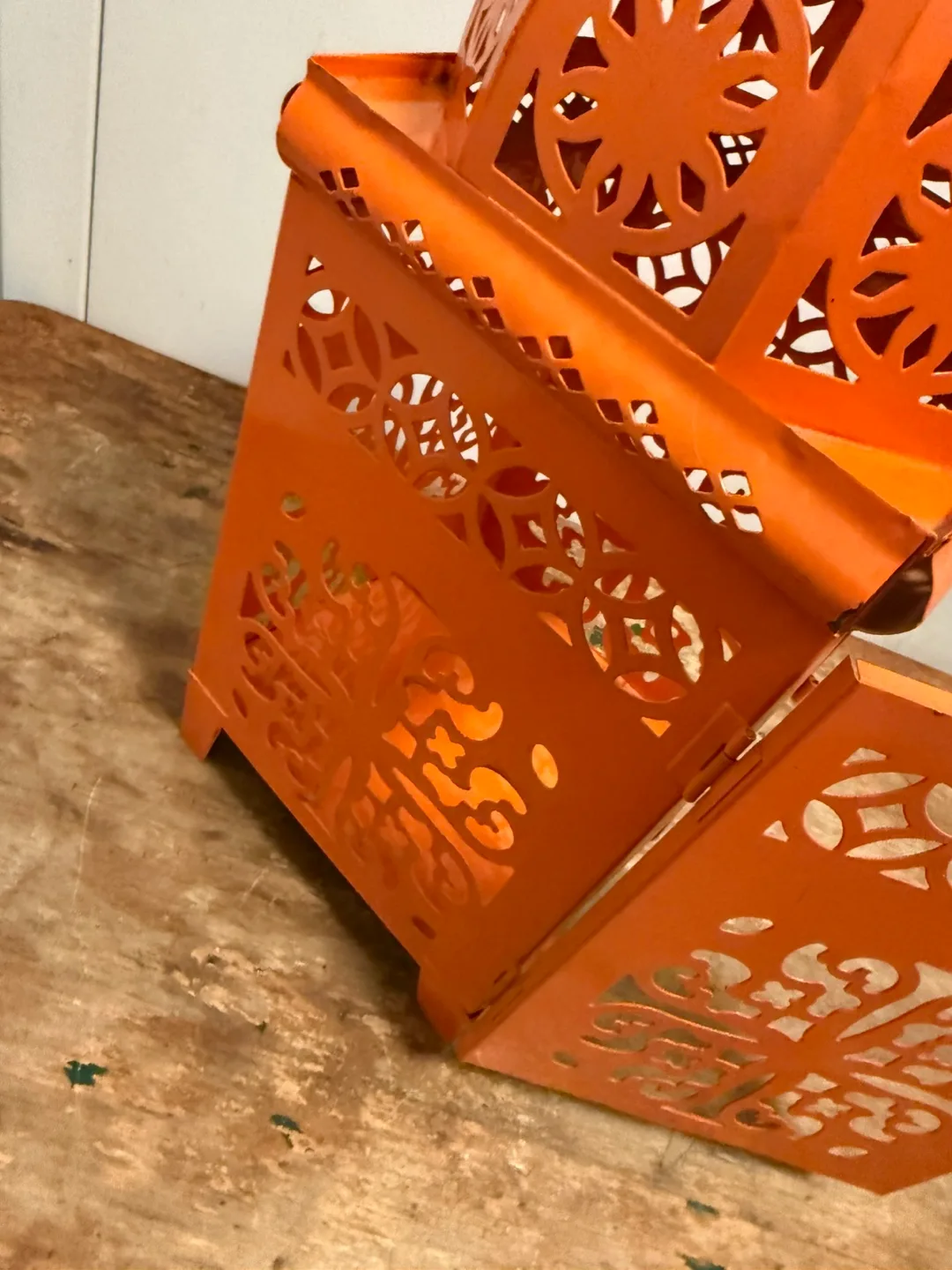 Orange Metal Moroccan Lantern image indicator(8)