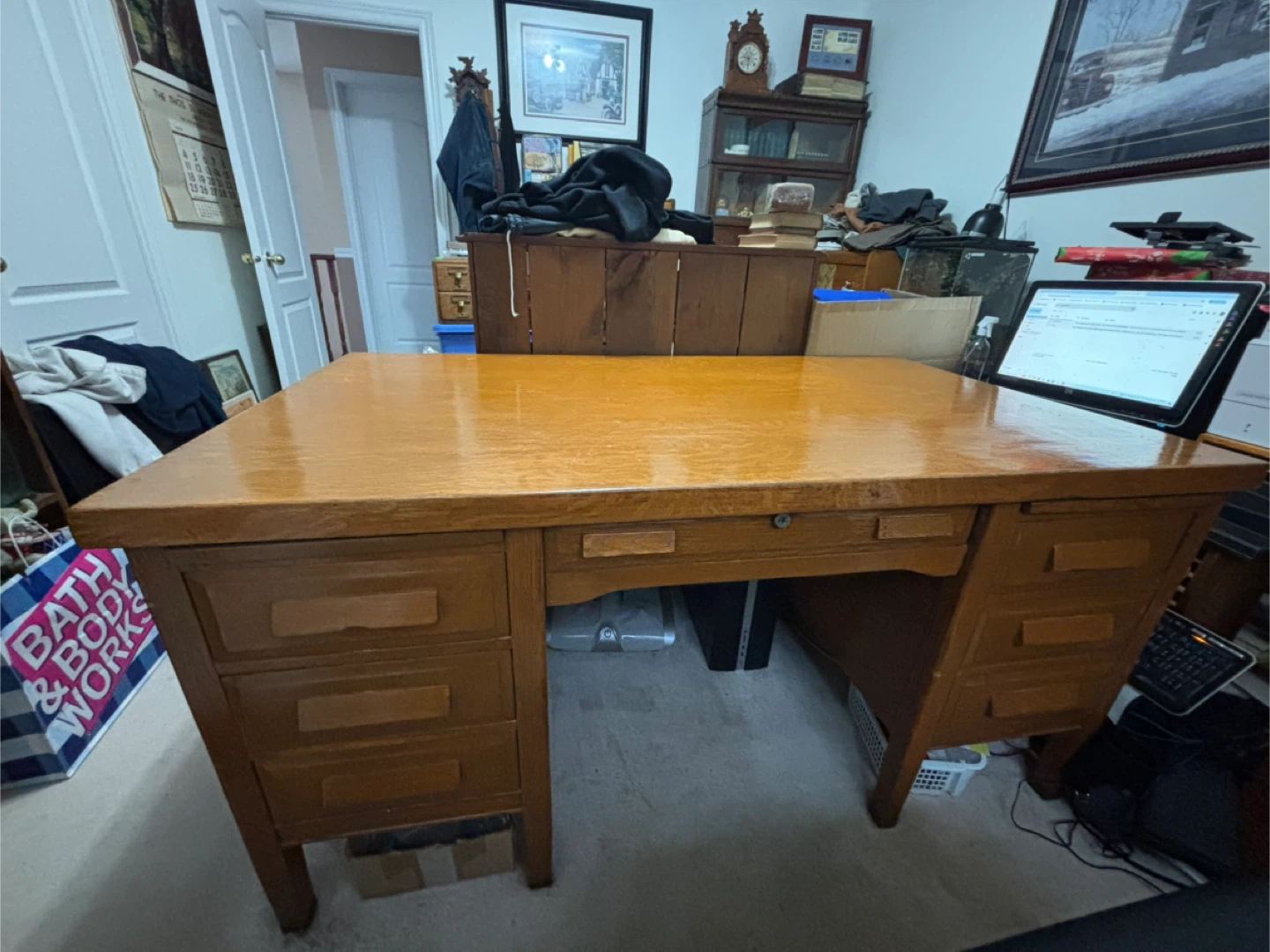 Vintage Wooden Desk - photo 2