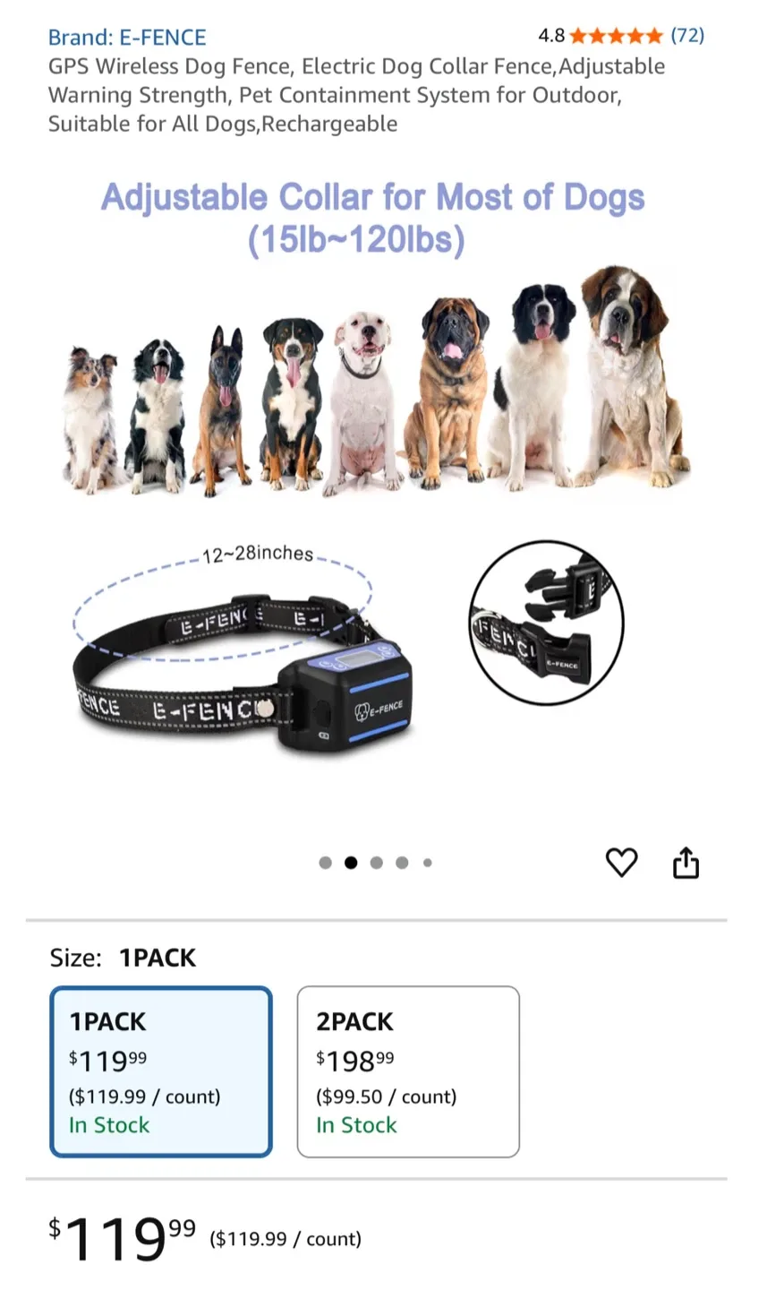 E-Fence GPS Wireless Dog Fence - New in Box! image indicator(3)