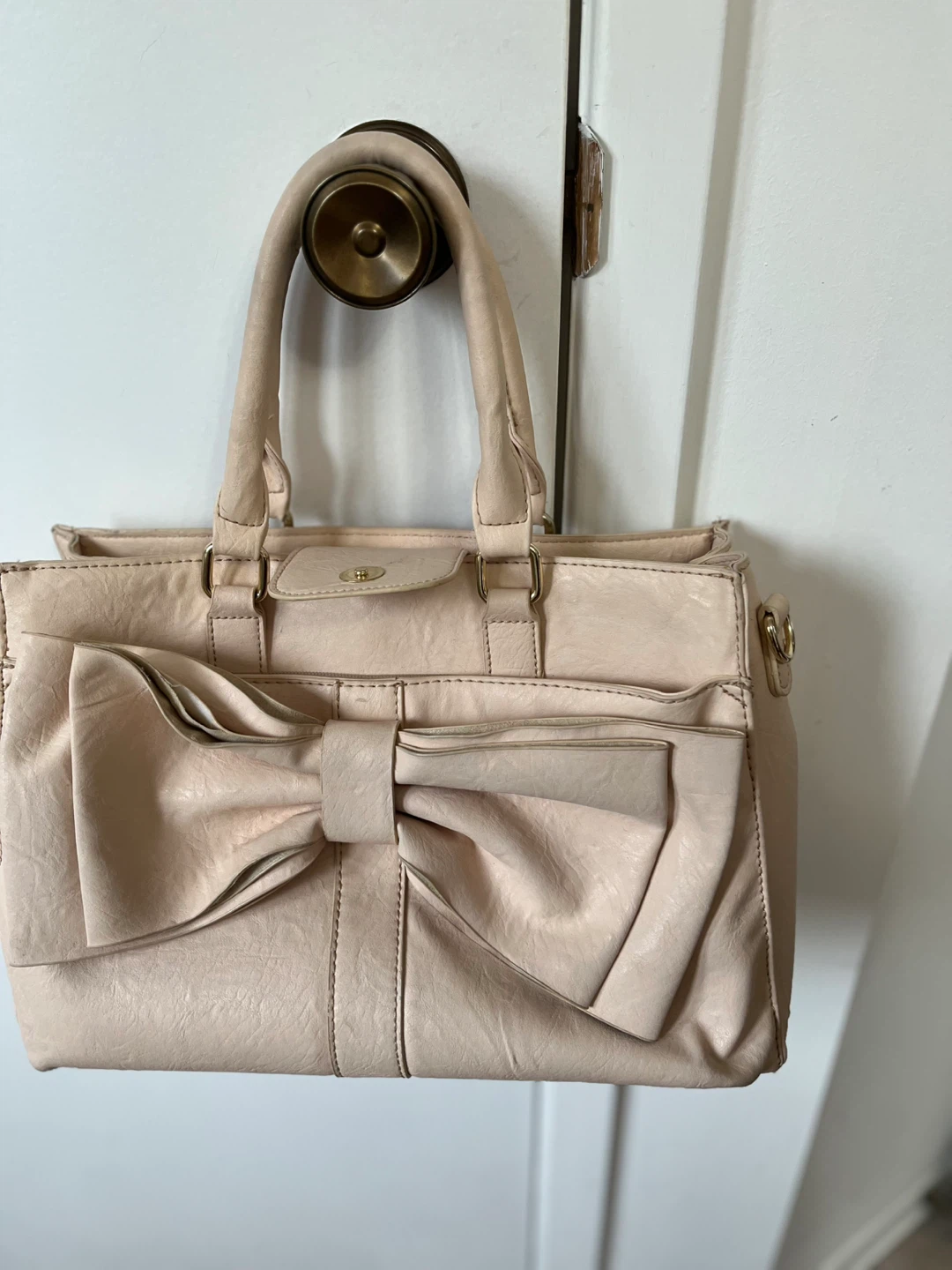 Blush Pink Bow Handbag