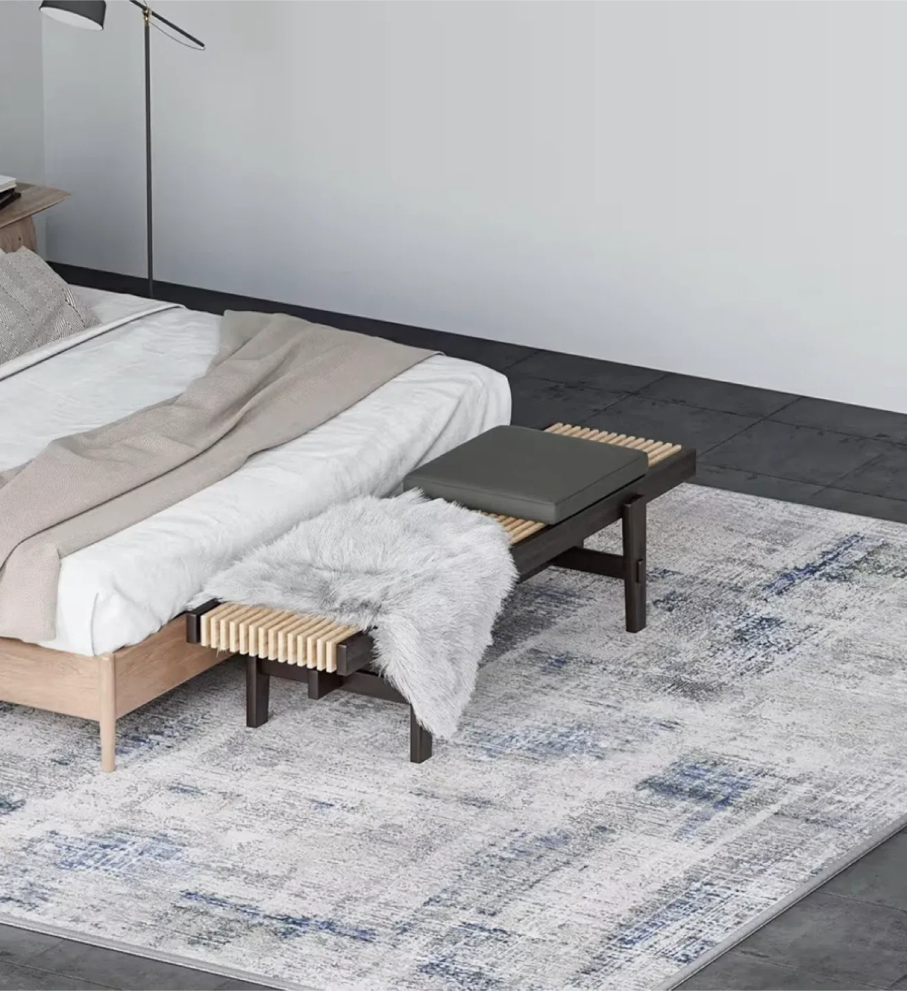 Area Rug 9x12 ft- Grey & Blue image indicator(5)