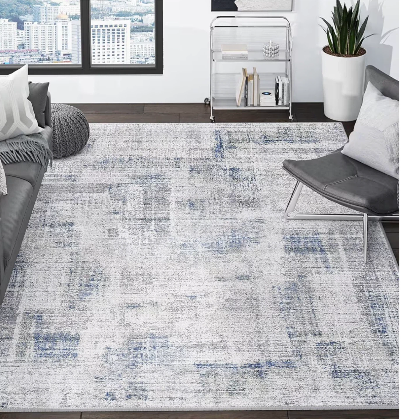Area Rug 9x12 ft- Grey & Blue - photo 2
