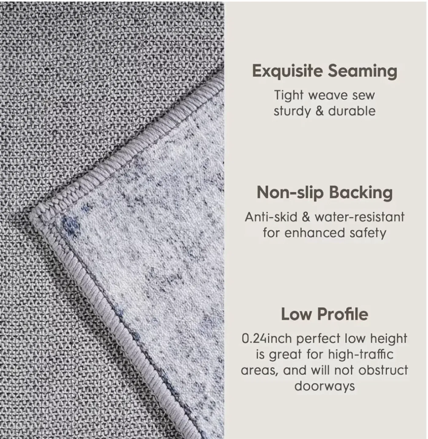 Area Rug 9x12 ft- Grey & Blue image indicator(8)