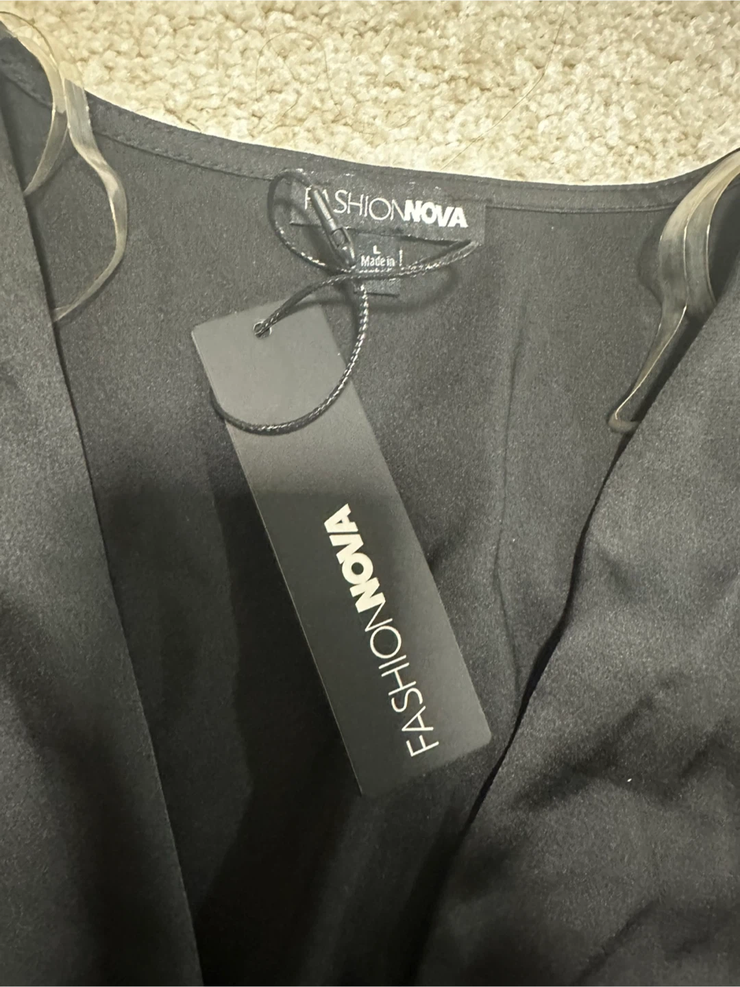New Fashion Nova Black Long Sleeve Top - photo 3