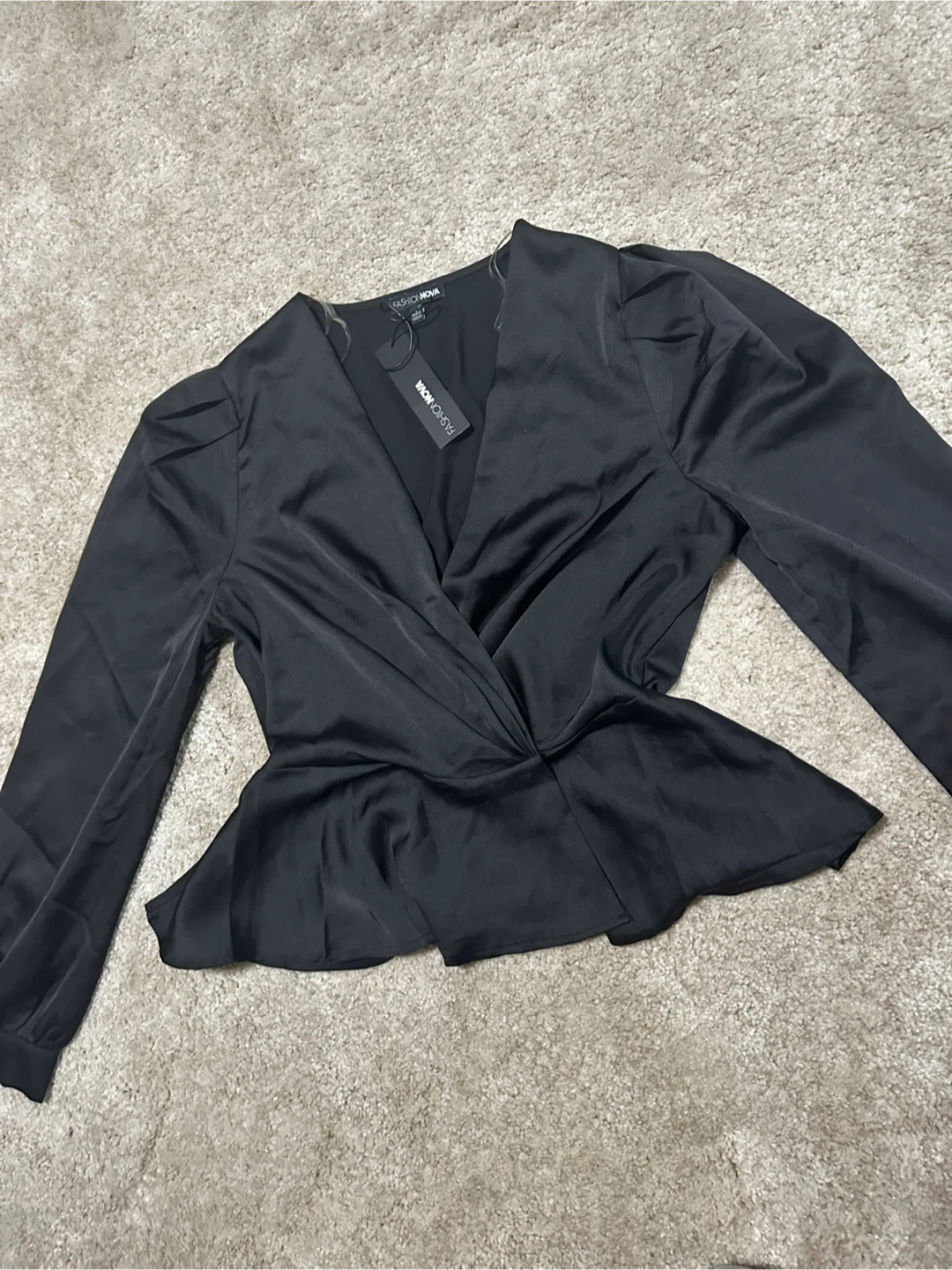 New Fashion Nova Black Long Sleeve Top - photo 2