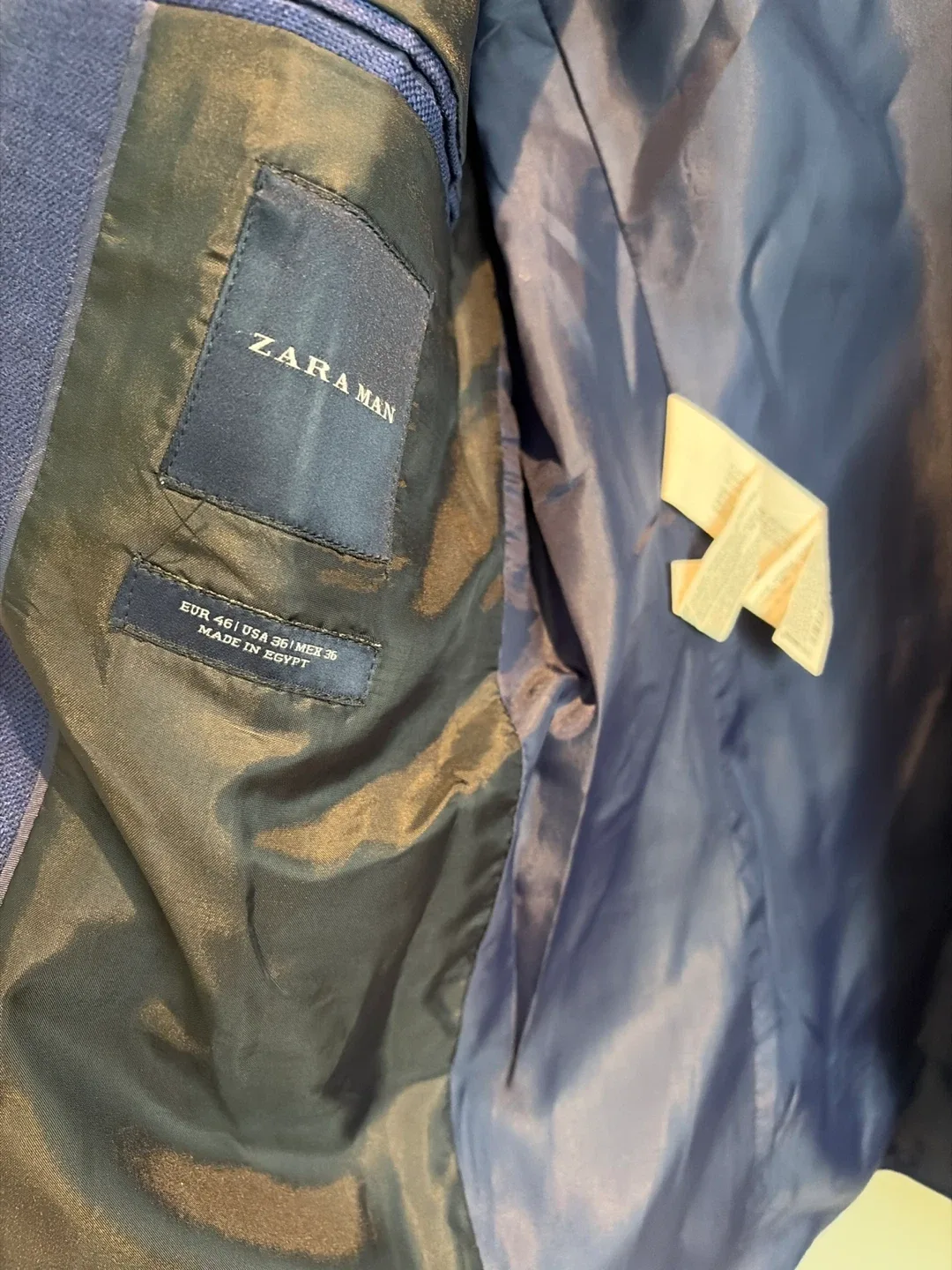 Zara Man Blue Blazer Size 46 image indicator(5)