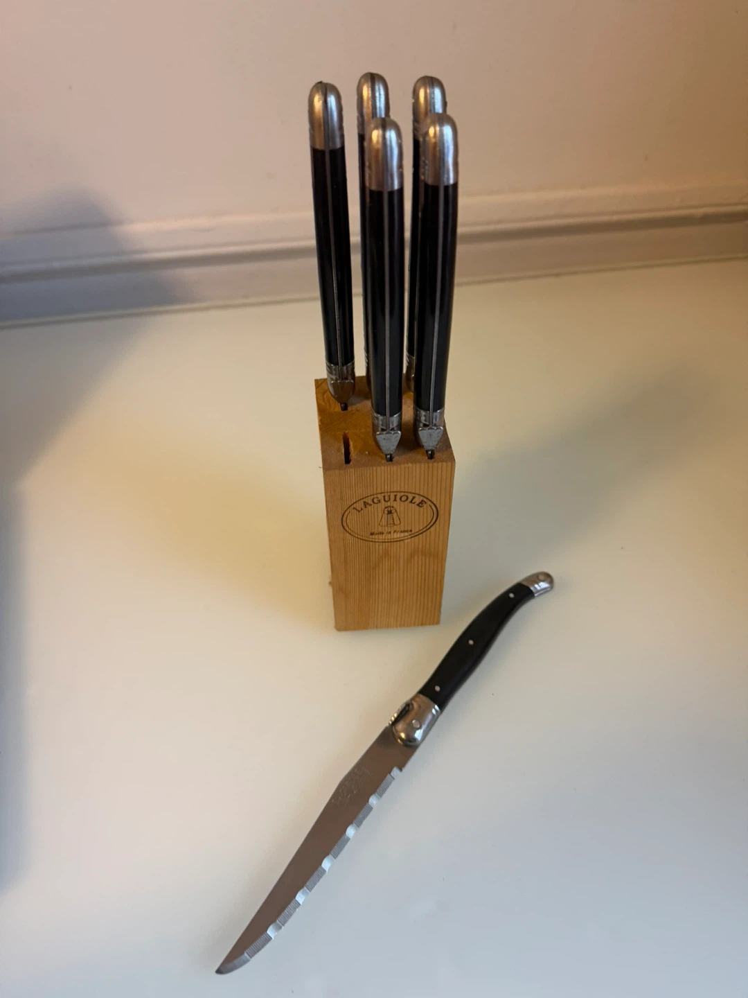 Laguiole Steak Knife Set with Block