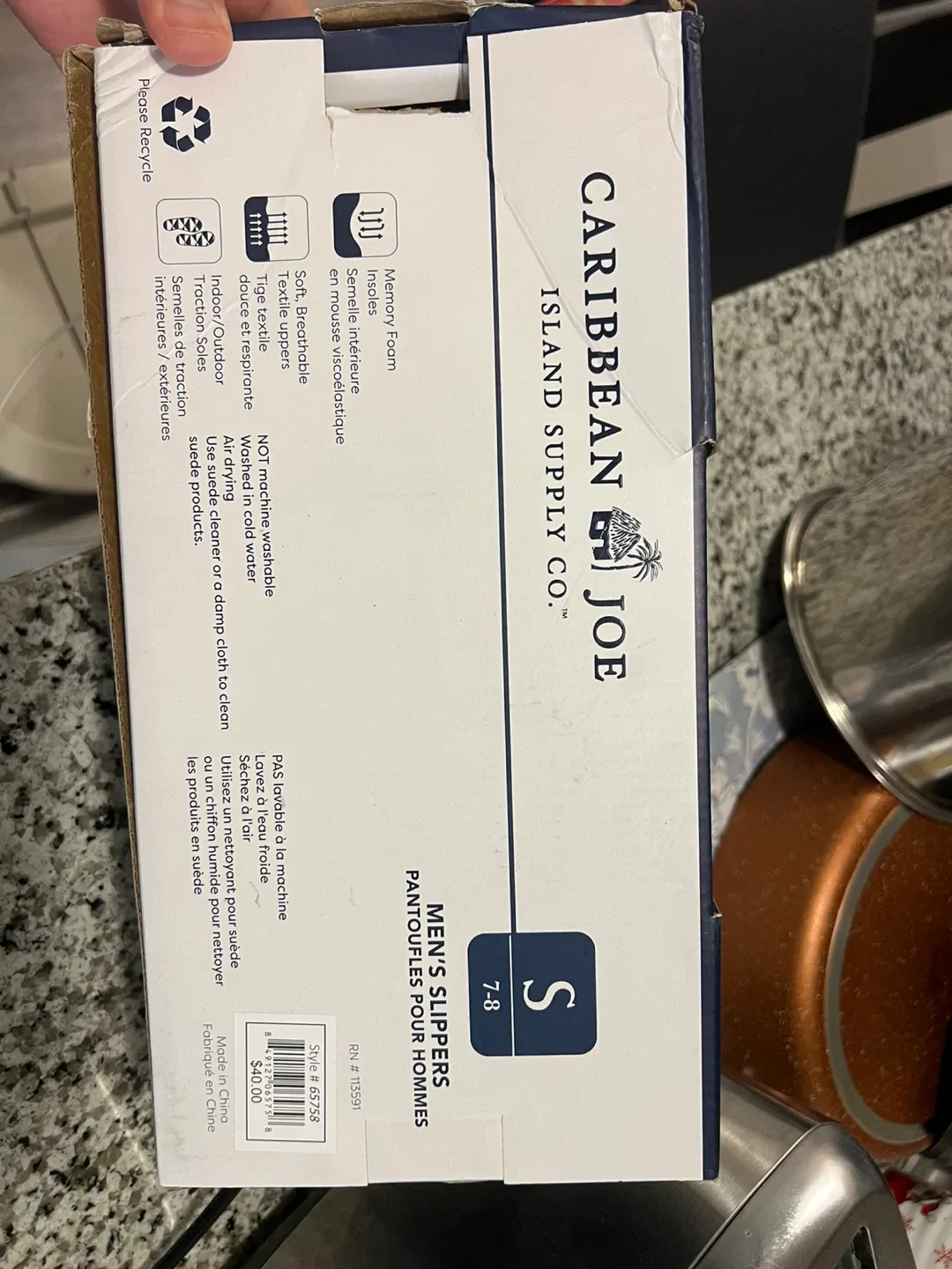 Caribbean Joe Men's Slippers (Size S) image indicator(2)