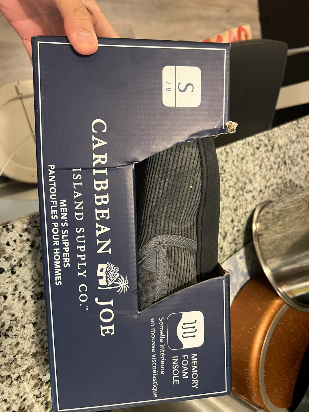 Caribbean Joe Men's Slippers (Size S)