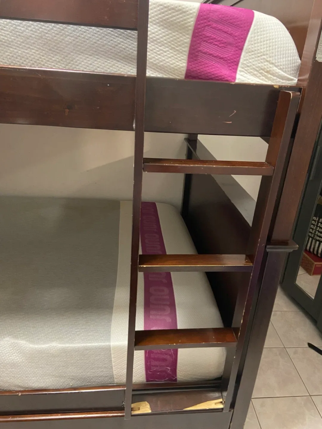 Dark Brown Wooden Bunk Bed Frame image indicator(4)