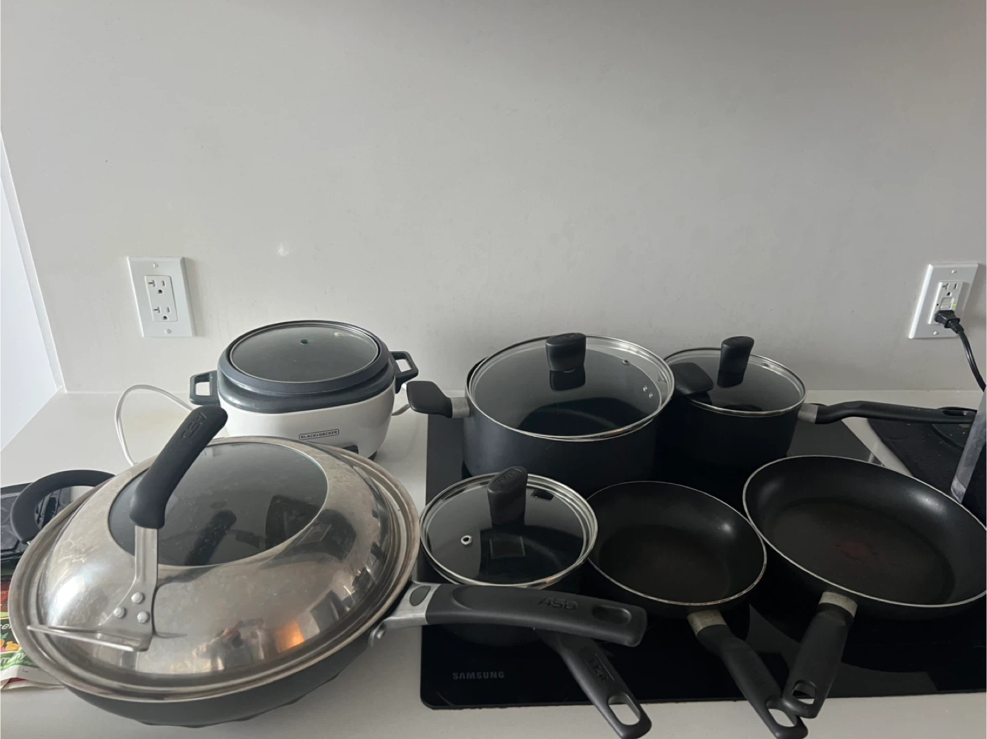 Pots and Pans Set with Rice Cooker