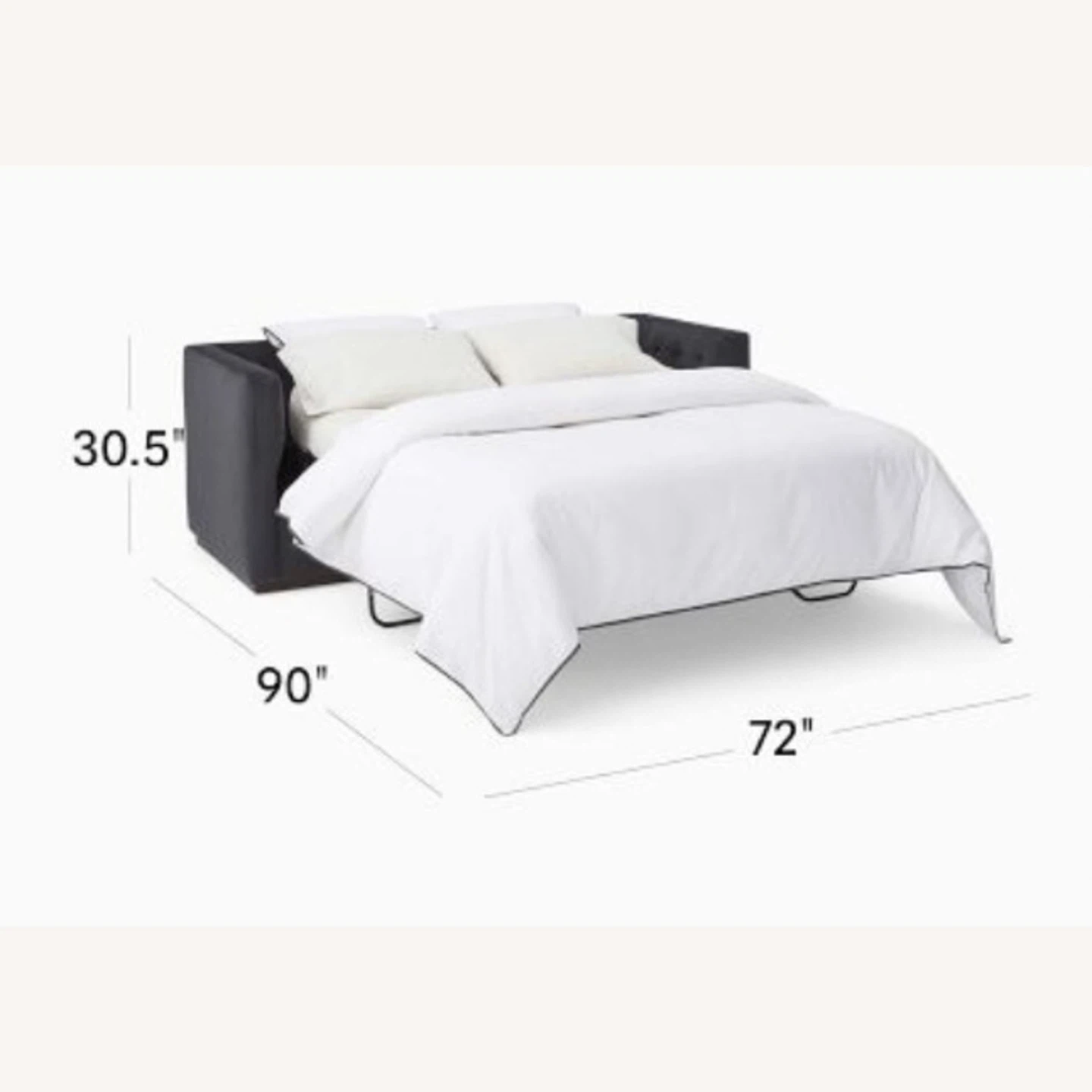 West Elm Rochester Sleeper Sofa orig $3000 - like NEW - photo 4