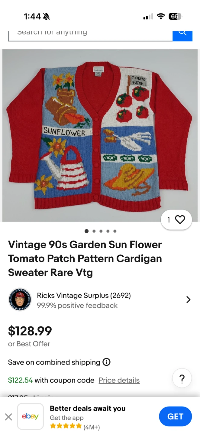 Vintage Knitted Cardigan Sweater - photo 3