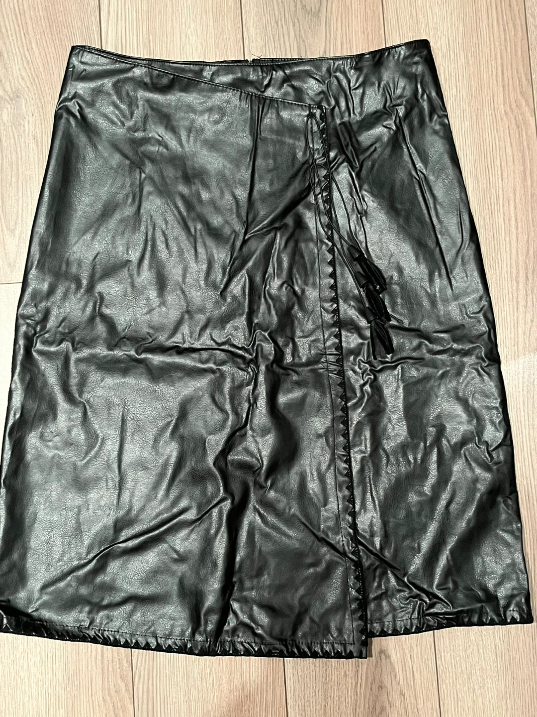 Black Faux Leather Skirt Size 28