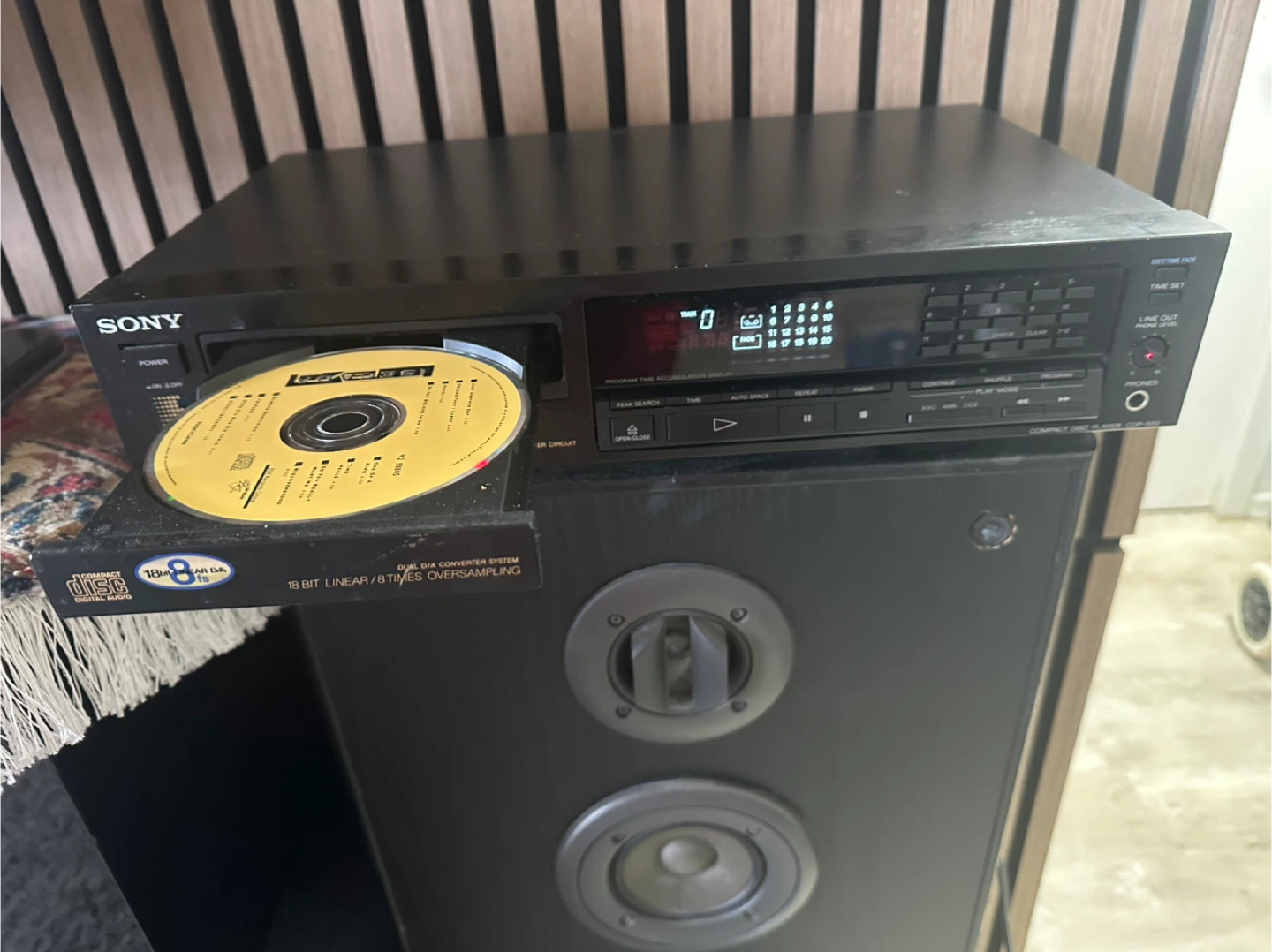 Sony CDP-590 Compact Disc Player with Mixed DVD Movie Lot - photo 2