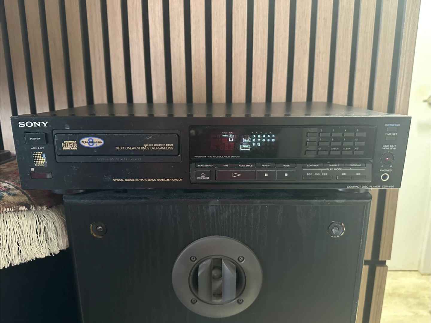 Sony CDP-590 Compact Disc Player with Mixed DVD Movie Lot