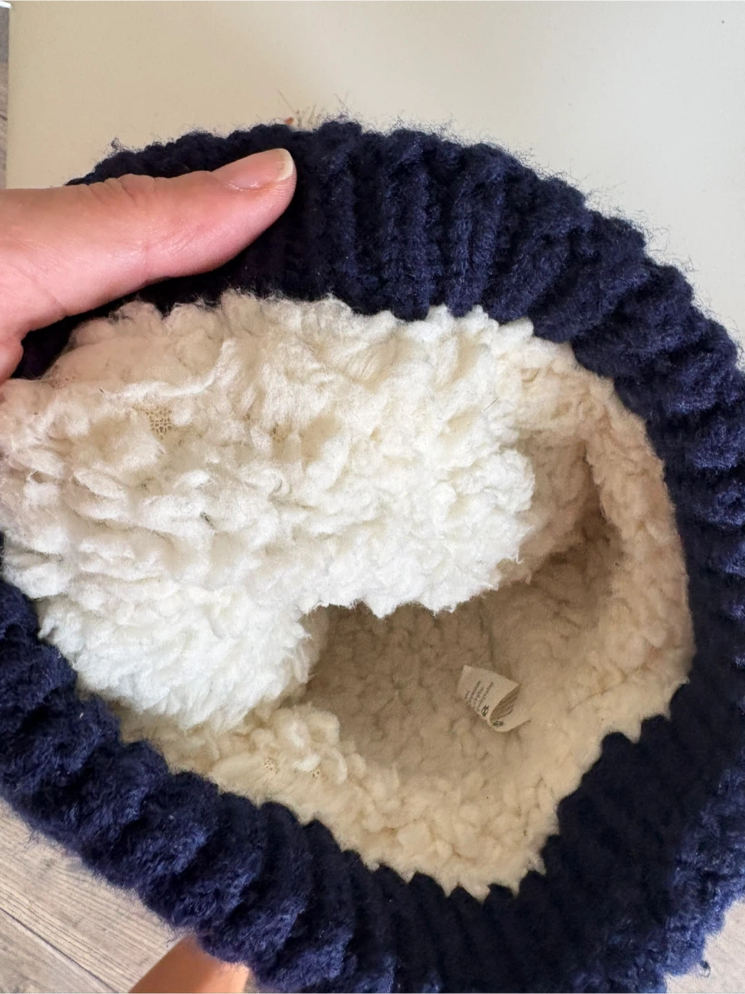 Navy Blue Knit Toque with Pom Pom - photo 3