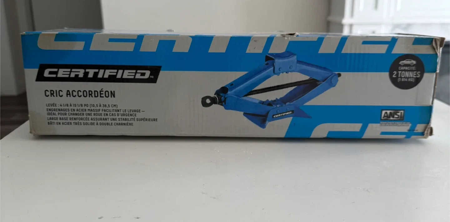 Certified Scissor Jack - 2 Tonnes