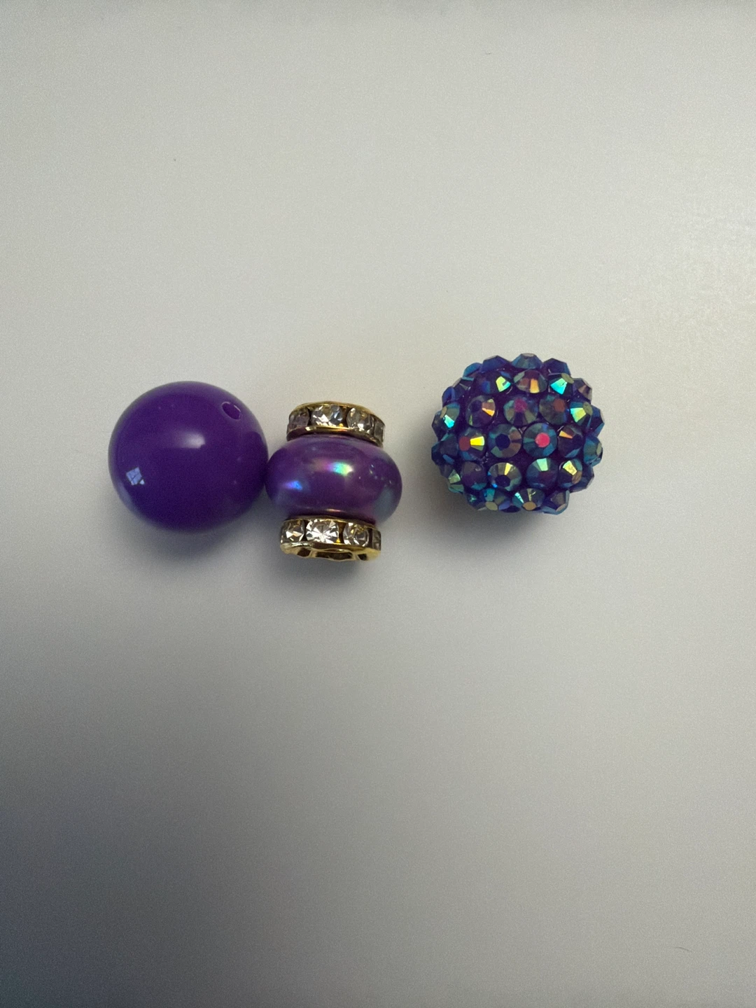 3 Purple Craft Beads - photo 2