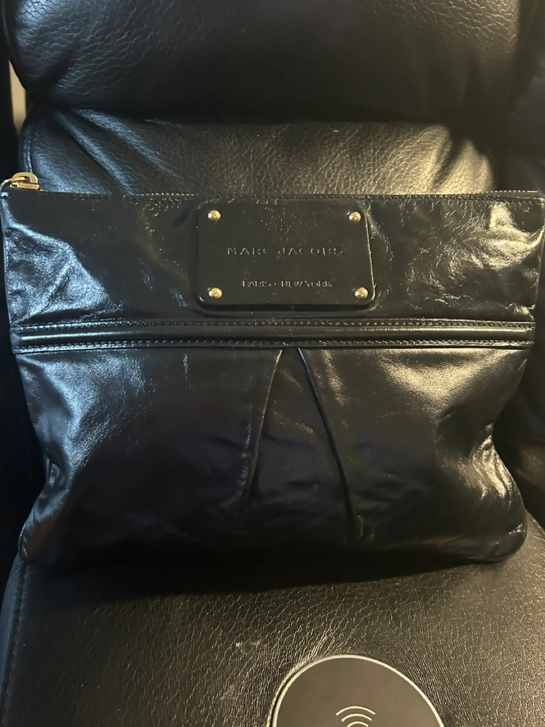 Marc Jacobs Black Leather Clutch